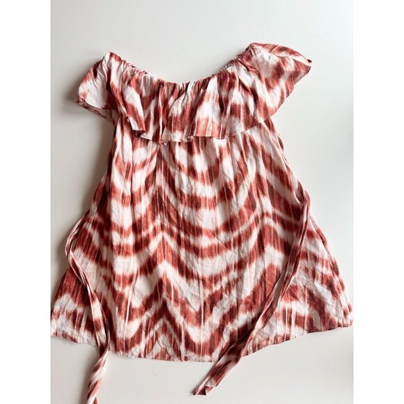 BANANA REPUBLIC Meridian Zebra Print Linen Off Shoulder Ruffle Dress, Size PXS - Picture 9 of 15